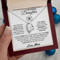 To My Amazing Daughter from Mom. Forever Love Necklace.