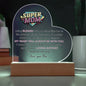 Super Mom. Heart Acrylic Plaque.
