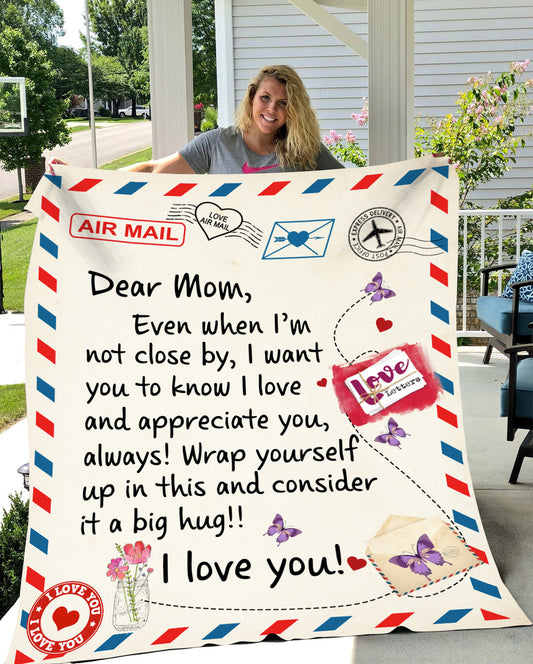 Letter to Mom,  Cozy Plush Fleece Blanket (50x60)