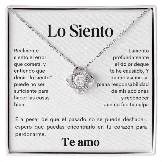 Lo Siento. Love Knot Necklace.