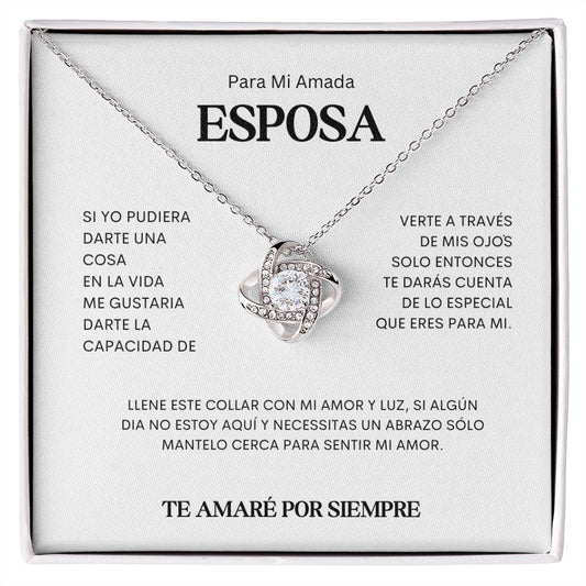 Para mi Amada Esposa. Love Knot Necklace.
