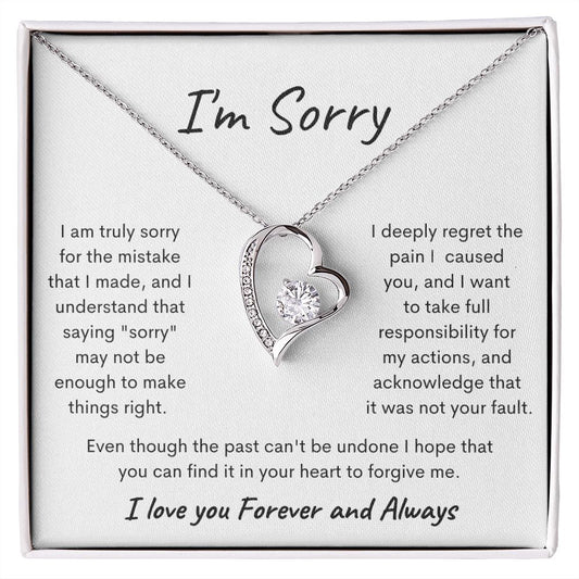 I'm Sorry. Forever Love Necklace.