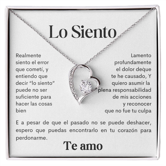 Lo Siento. Collar Amor para Siempre.